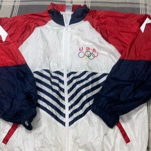Vintage 1990 USA Olympic ladies Medium Windbreaker Track Jacket